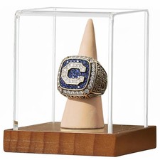 JupDec Championship Ring Display Case, Clear Acrylic Single Ring Holder with ...