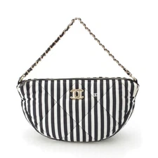 Chanel Coco Beach Large Hobo Stripe HandBag AS4698 White 113683