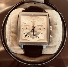 Iconic Original Men’s TAG Heuer Monaco Silver Sunburst Design Full Set