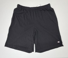 Champion Athletic Wear Men  s Size L Black Sweat Stretch Shorts Drawstring Waist