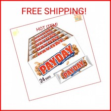 PAYDAY Peanut Caramel Candy Bars, 1.85 oz 24 Count