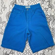 80s GUESS Blue High Rise Shorts Denim Jean Vintage Size 27 Made In USA Women's