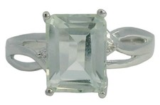2 ct Prasiolite Green Amethyst Ring Size 7