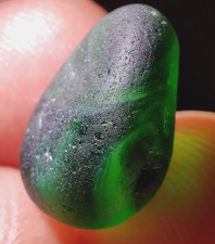 Green Swirl Multi w/Gorgeous Detailing - Real Davenport Beach Sea Glass