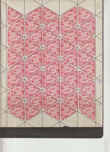 Italian Poster Stamp Messina Triangles 2 1/2d Sheet Number 192