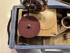 Antique Thorens Excelda Blue Gramophone Swiss Portable Phonograph — photo 10