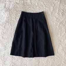 Margaret Howell Cotton Flare Skirt Size 2 Black Length 27 inches