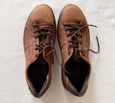 ECCO Kyle Street Tie Men's Nubuck Leather Sneakers Cognac Size 7-7.5 US 530734