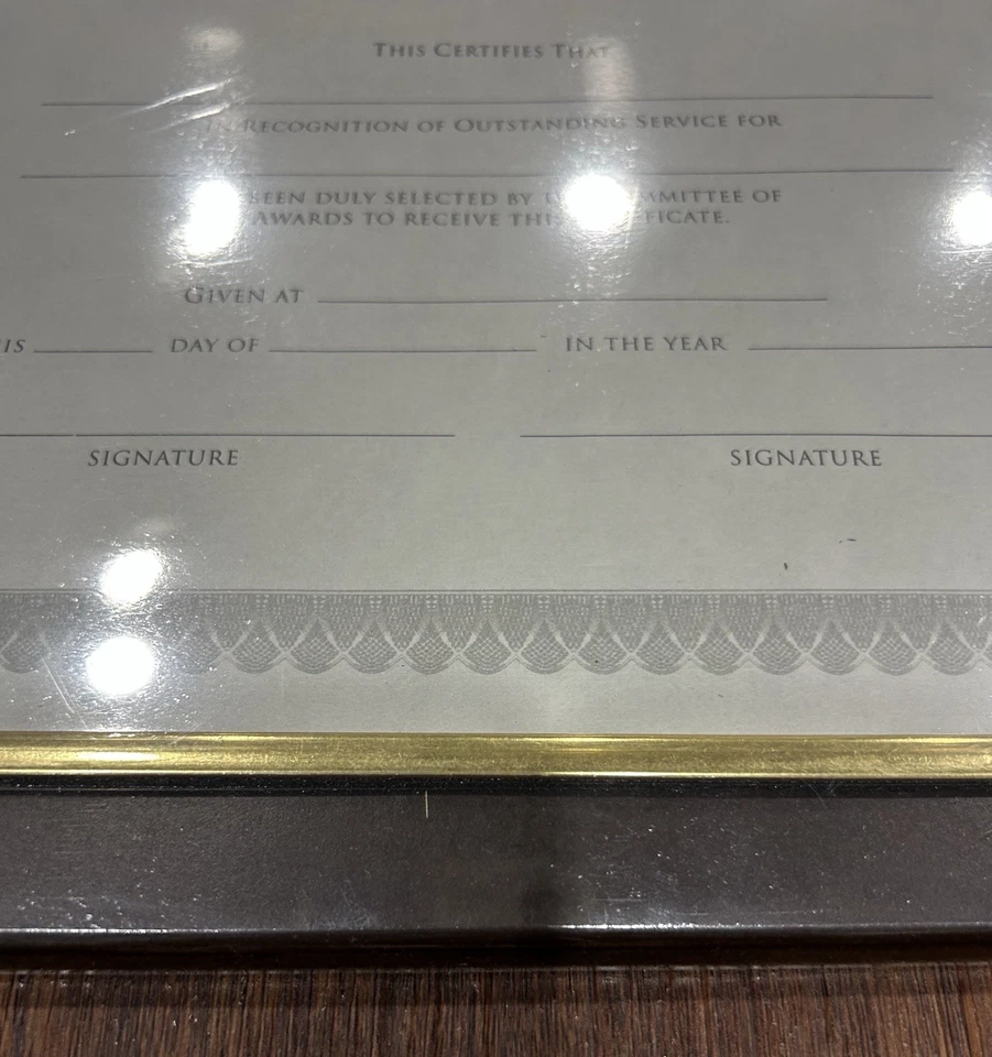 "Marco de madera para certificado de premio marrón y dorado 10,5"" * 13"" nuevo" Foto 2 de 4