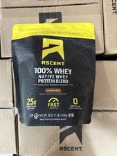 Ascent Whey Protein Blend Chocolate 1 Lb Clean Post Workout Recovery