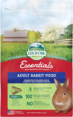 Oxbow Essentials Adult Rabbit Food - All Natural Adult Rabbit Pellets - 5 lb