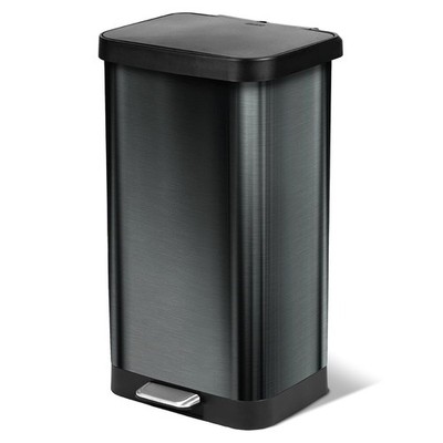 Stainless Steel Step Trash Can Large Kitchen Garbage Bin Soft Close Lid
