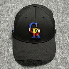 Colorado Rockies New Era 9FORTY Snapback Hat Men's Black Adjustable Cap