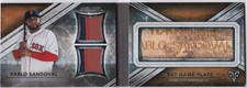 PABLO SANDOVAL 2015 TOPPS TRIPLE THREADS BOOKLET GAME USED BAT BARREL PATCH 1/1