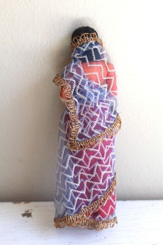 Handmade India Lady Doll Cloth Vintage 1970s Ethnic Princess Woman in Sheer Sari - Picture 5 of 7