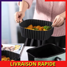 Doublures en Silicone Réutilisable pour Friteuse à Air (Air Fryer) Antiadhésif