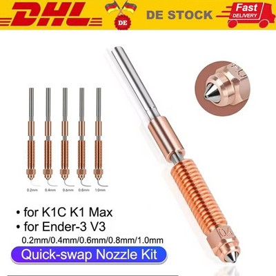 0.4mm Quick-Swap Düsen für Creality Ender-3 V3 K1C K1 Max 3D Printer Part DE