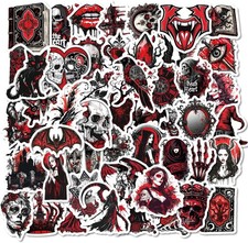 100 PCS Gothic Skull Stickers Pack Waterproof for Laptop