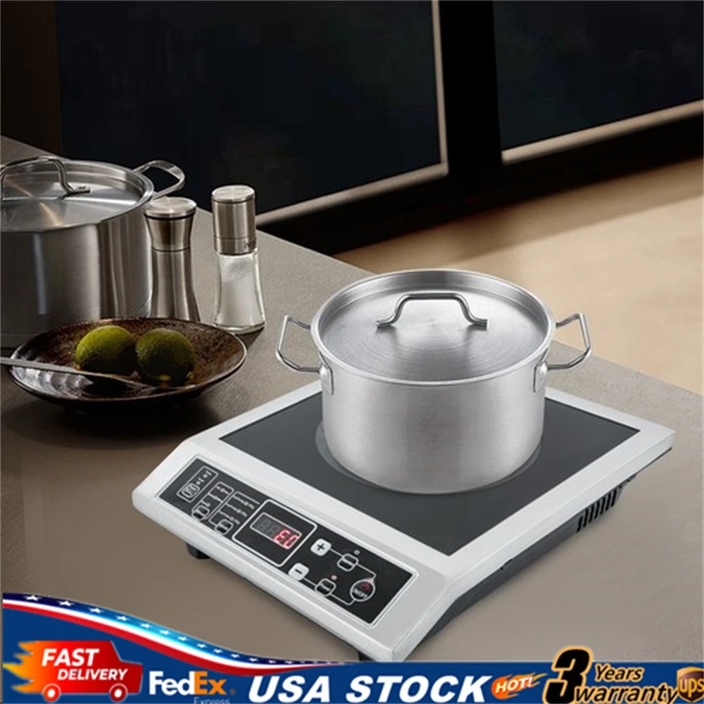 Portable Commercial Induction Cooktop 3500W Countertop Burner 8Temp Levels 110V