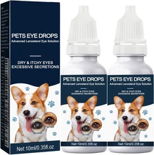 Cataract Drops for Dogs, 2 Pcs Dog Eye Relieving Colourless 
