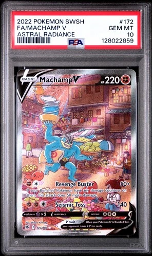 Machamp V 172/189 PSA 10 - 2022 Pokemon SWSH Astral Radiance Alt Art