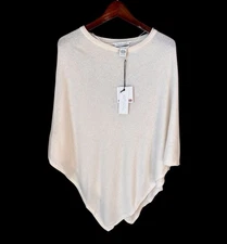 NWT RACHEL ZOE Cream  100% Cashmere Topper one size Poncho
