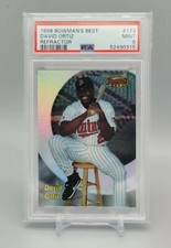 1998 Bowman’s Best David Ortiz Rookie Refractor PSA 9 #'d /400 MINT RC *LOW POP*