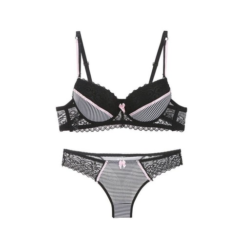 Women's Comfortable Push Up Embroidery Lace Bra and Panty Set Plus Size 34-44 - Picture 20 of 39