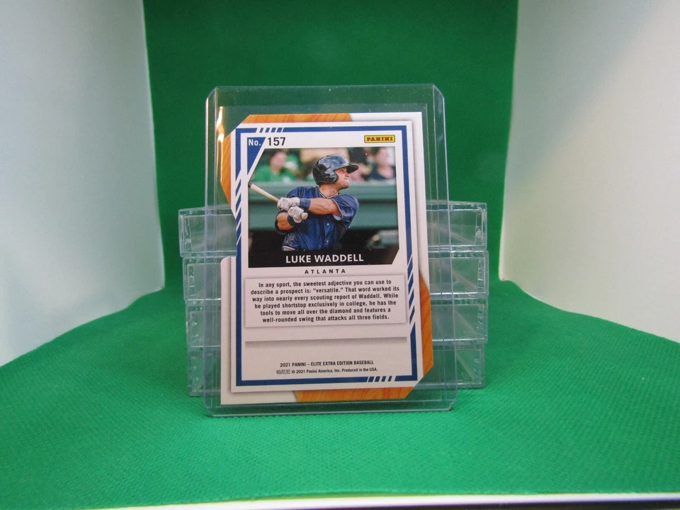 2021 Elite Extra Edition Gold Prime Numbers Die-Cut Luke Waddell 10/10 B12 - Image 2 of 2