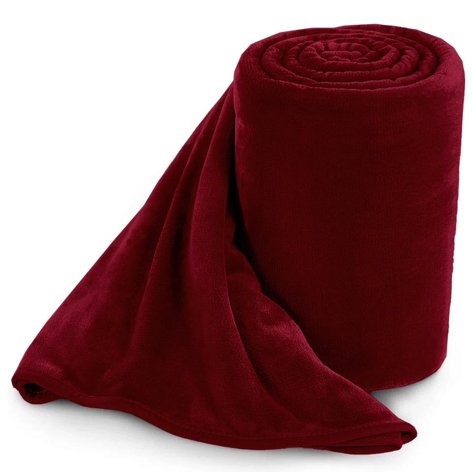 Large Faux Fur Fleece Blanket 400 Gsm Super Soft Reversible Warm Sofa Bed Throws - Image 2 of 4