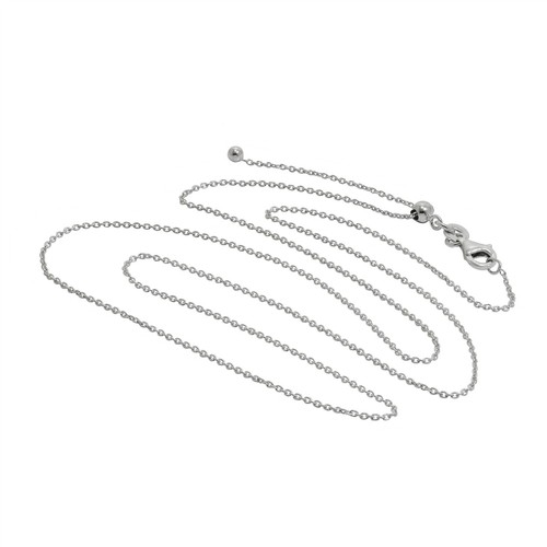 Sterling Silver Adjustable Slider Pendant Chain up to 24 Inches - Picture 7 of 7