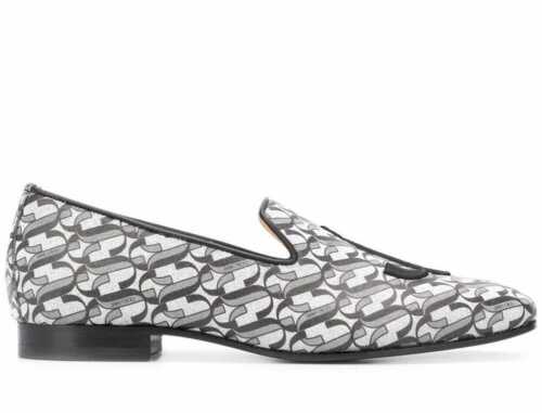 JIMMY CHOO SACHE JC LOGO FLATS SLIPPERS LOAFERS WOMEN SHOES MADE IN ITALY