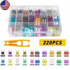 220pcs Car Truck Auto Blade Fuse Automobile Assortment Kit Box for most Vehicles