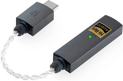 iFi GO link USB-C to 3.5mm Adapter Improve Headphone Sound Supports Hi-Resolutio