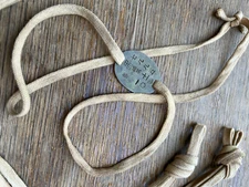 WW2 Japanese Dog Tag cord / Aged / 7mm  / Cord Only