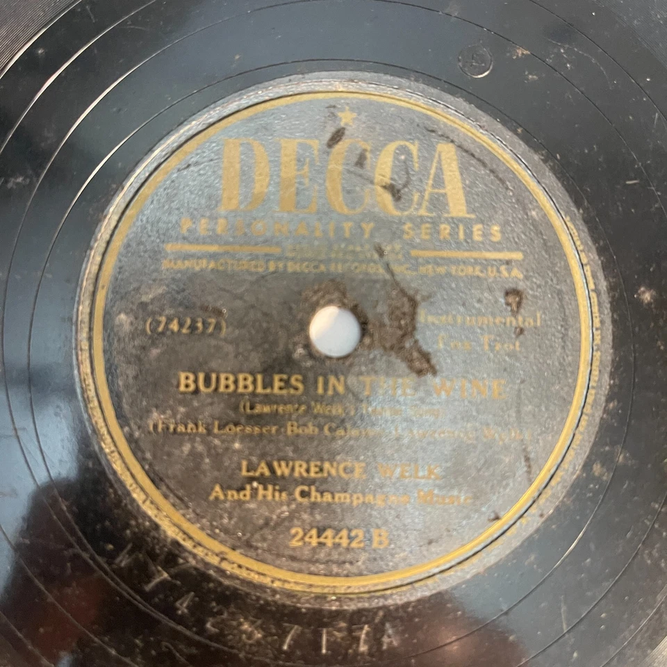 Lawrence Welk – Kentucky Waltz / Bubbles In The Wine Lawrence Welk's Theme Song - Image 2 of 2