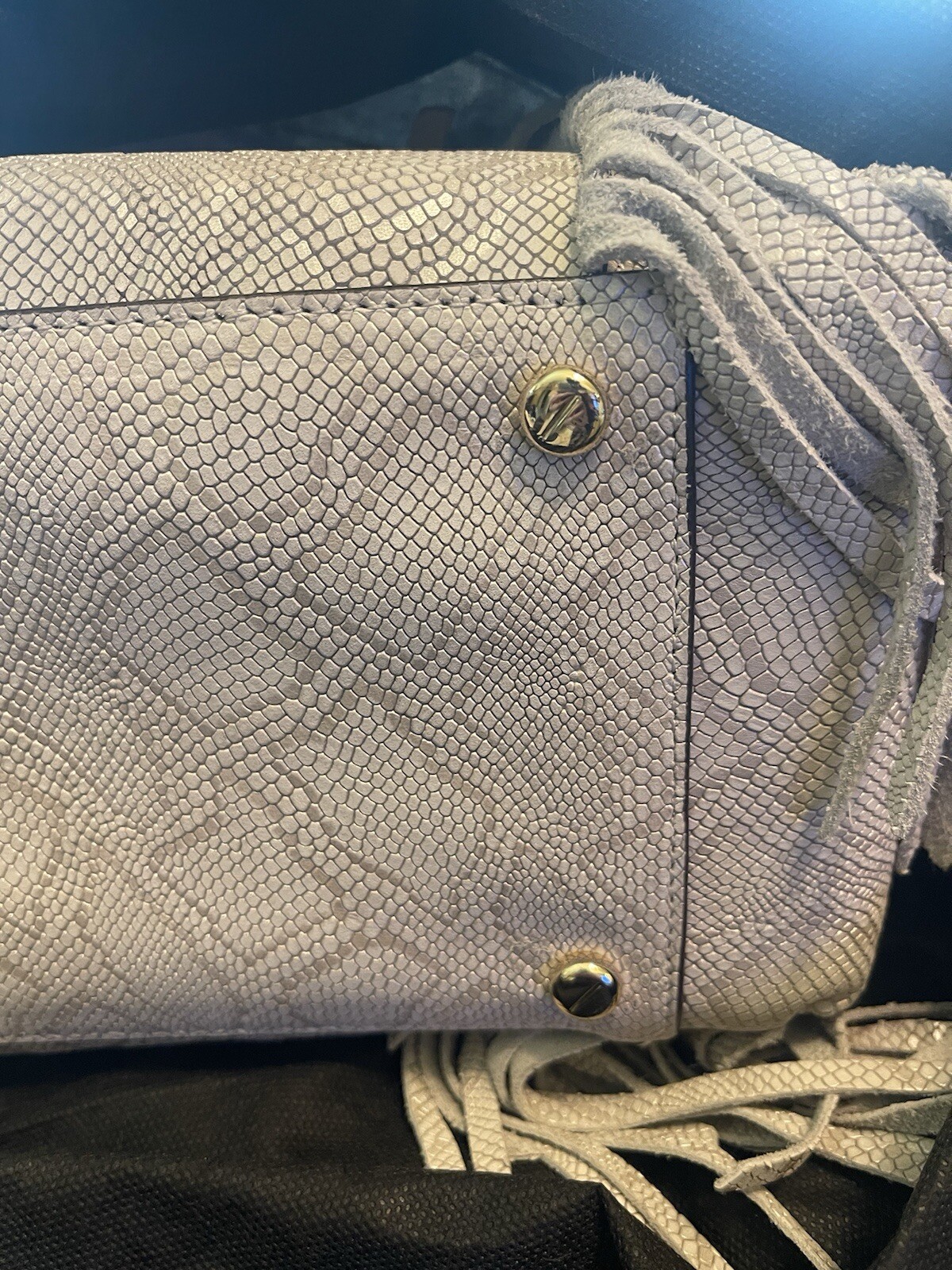 Henri Bendel A List Python Embossed Expandable Sa… - image 18