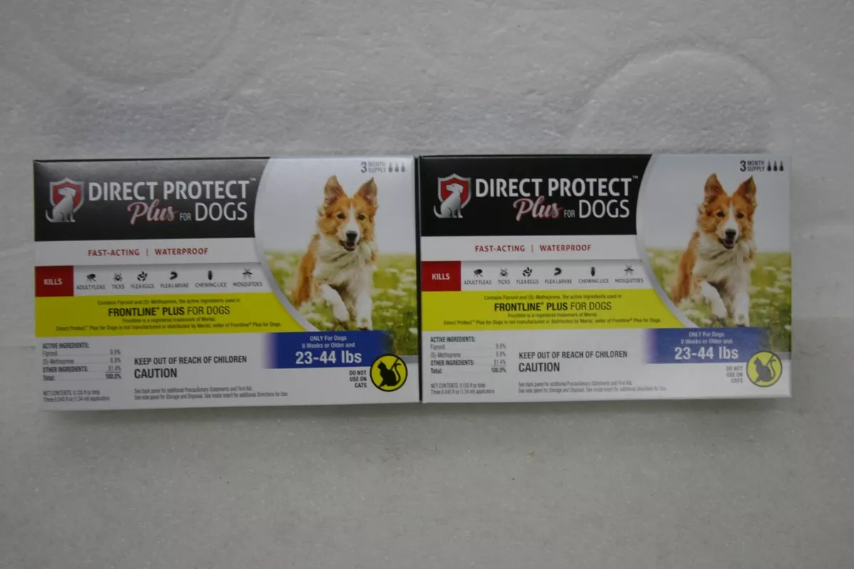 Direct Protect Plus Flea Treatment for Dogs 23 44 lbs 2 Packs 6