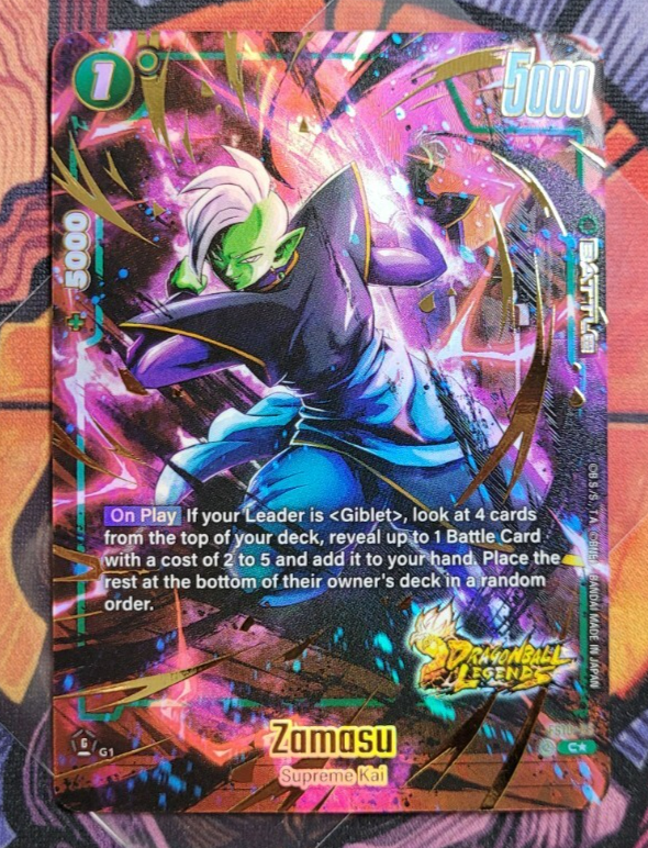 Zamasu FS10-05 Bonus Pack Gold Art Dragon Ball Legends Promo Card