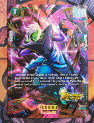Zamasu FS10-05 Bonus Pack Gold Art Dragon Ball Legends Promo Card