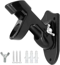Two-Position Flag Pole Holder Heavy Duty Mounting Bracket with Hard wares Black