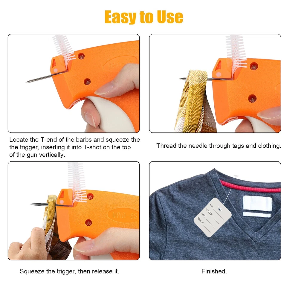 PISTOLA ETIQUETADORA ETIQUETA PRECIO ROPA ROPA CON 2000 PÚAS 1 AGUJA  Foto 3 de 4