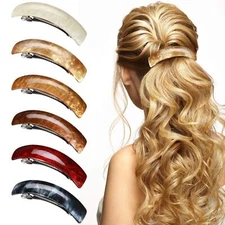 6 Pcs Acrylic Large French Hair Barrettes Clips for Women Thick Hair Long Hair
