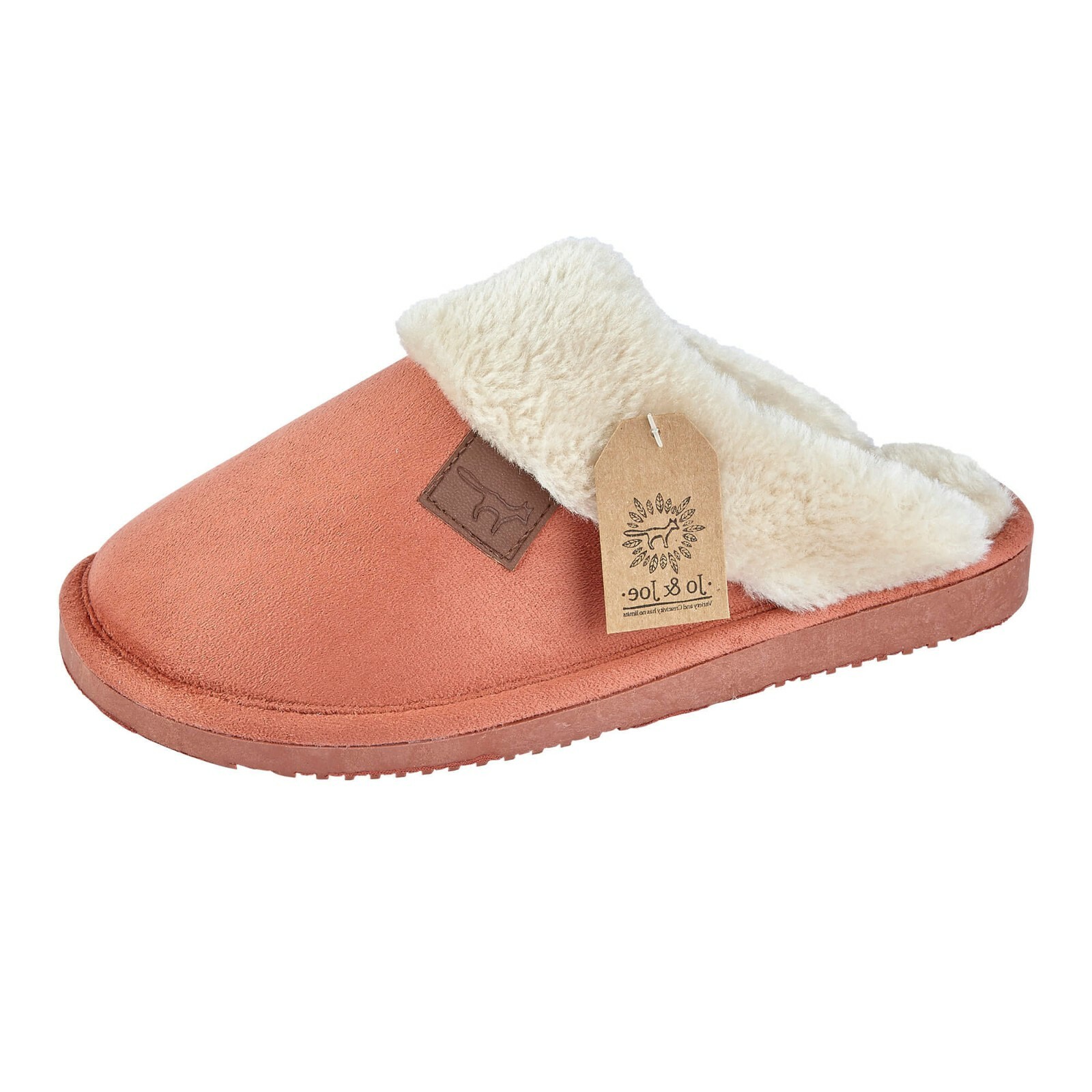 Ladies Slippers Womens Fur Lined Hard Sole Clog Warm Winter Mules Shoes