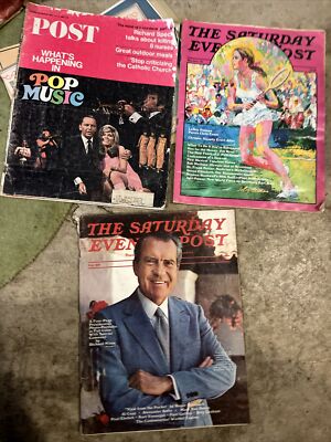 The Saturday Evening Post: 1972 Richard Nixon,   67 Sinatra,  1976 Chris Evert