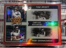 2021 PANINI CLASSICS TOM BRADY, ROB GRONKOWSKI, #CC-TA, RED COMBOS, SERIAL#18/50