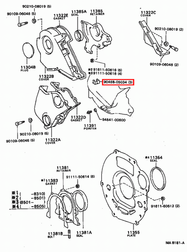 Genuine LandCruiser 80 75 70 78 Series 1HZ 1KZ 1PZ 1HD Timing Belt Cover Clip - Picture 20 of 20