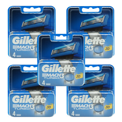 Gillette Mach 3 Turbo 3D Rasierklingen 4-8-12-16-20 - Stück - NEU - OVP -