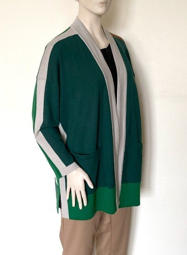 MARINA RINALDI by MAX MARA, 100% Virgin Wool Cardigan, Plus Size L - Picture 4 of 15