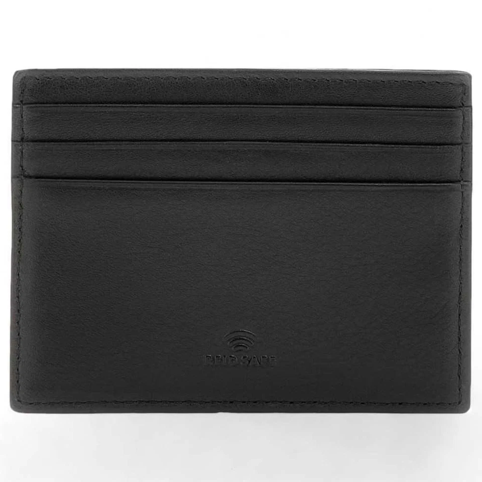 Moda Porta carte di credito GUESS NEW BOSTON Uomo Pelle Nero - SMNEBRLEA25BLA - Immagine 2 di 4